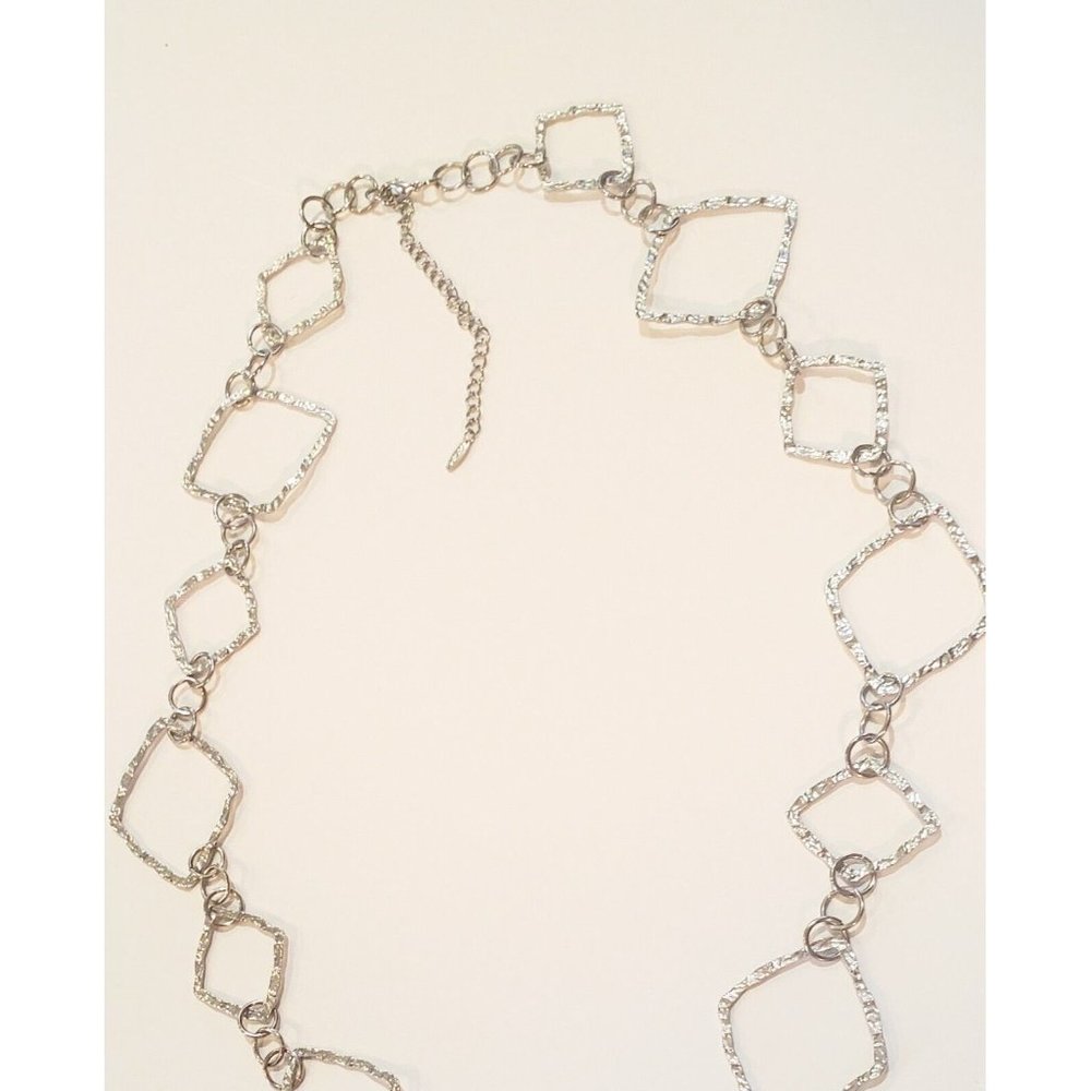 Vintage VCLM Silver Tone Necklace Estate Signed 40 inches - Picture 7 of 7